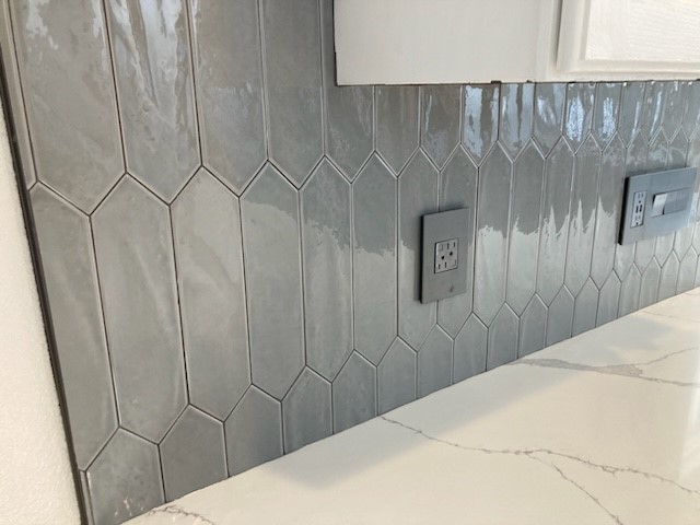 kitchen tile backsplash detail near outlet Loveland CO home design